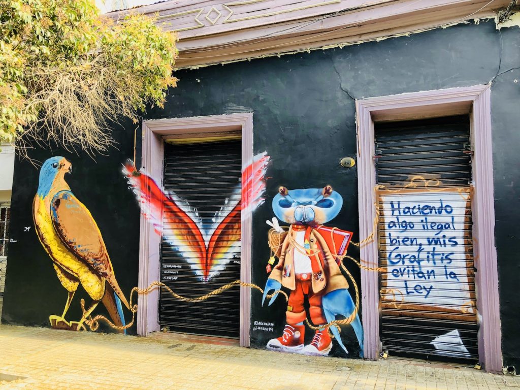Streetart im Bellavista Viertel, Santiago de Chile