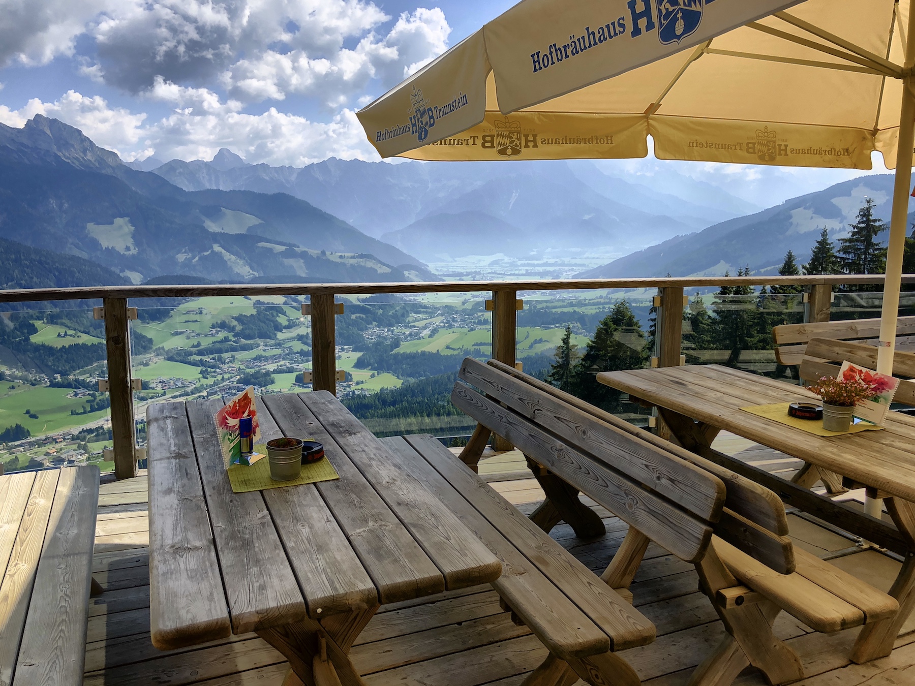 Ausblick von der Stöcklalm, Leogang, Österreich